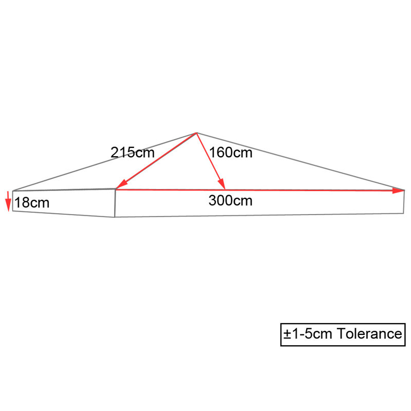 1-Tier Replacement Top Fabric for 3x3m Gazebo Pavilion Roof Canopy, Ivory