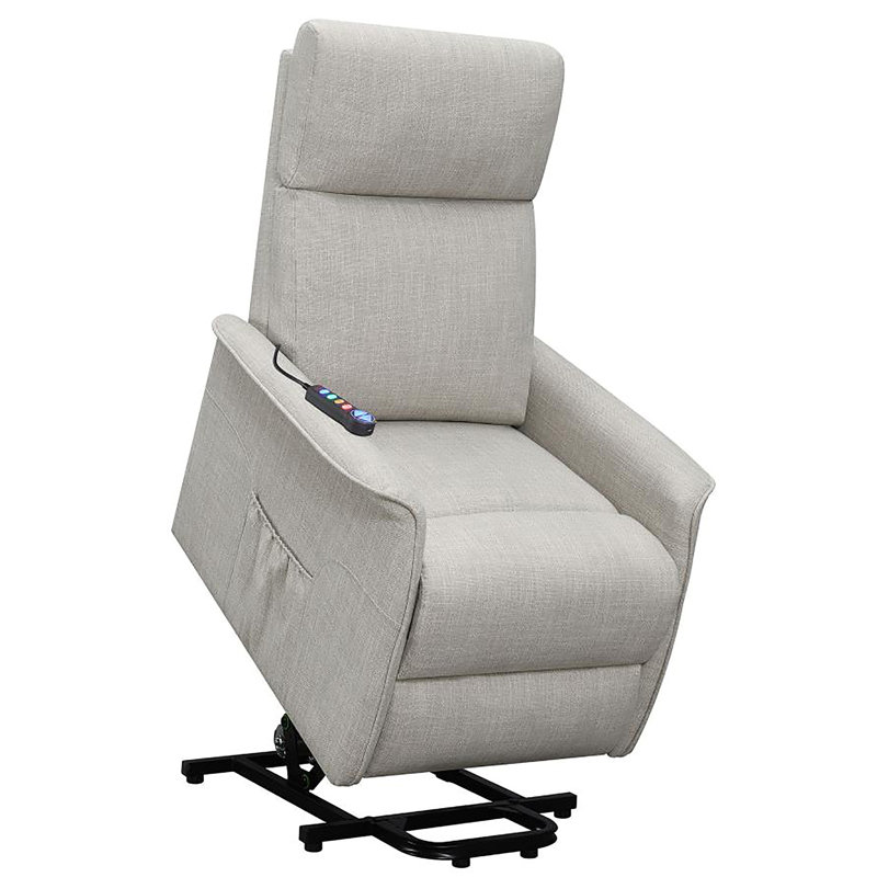 Fauteuil inclinable beige lève-personne avec télécommande câblée, Beige