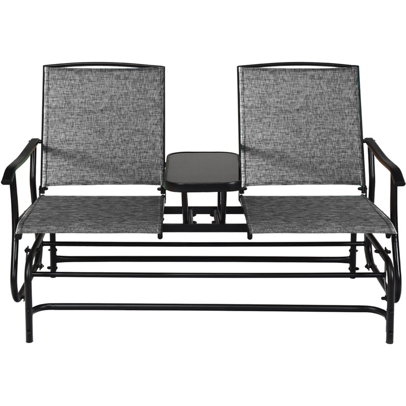 Barreras Steel Outdoor Glider Bench