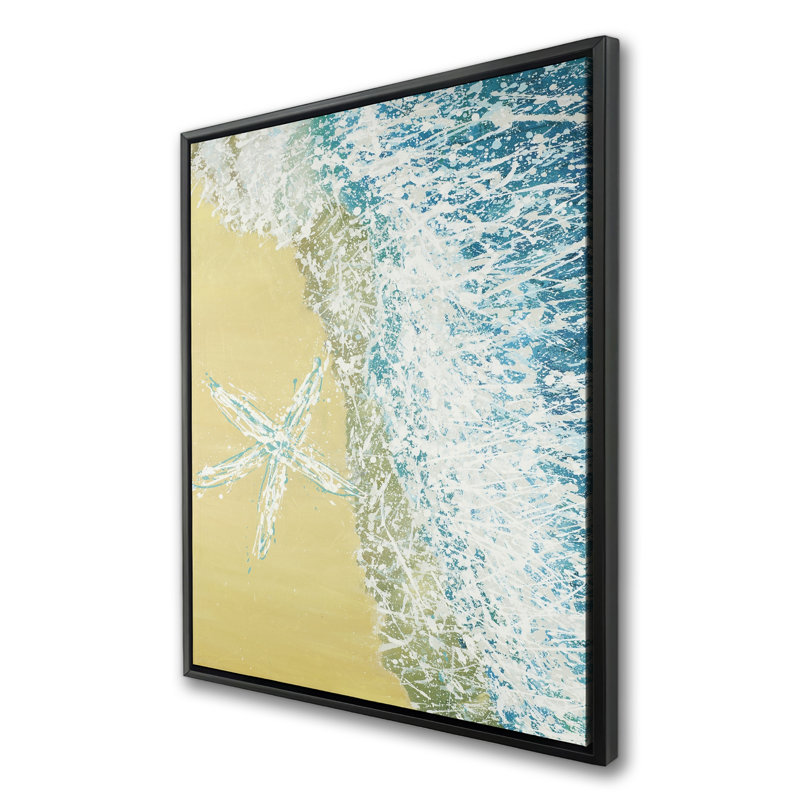 Seastar à gauche - Toile encadrée, décor d'animaux de plage