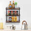 3 Tier Wall Mounted Spice Rack for Kitchen Storage