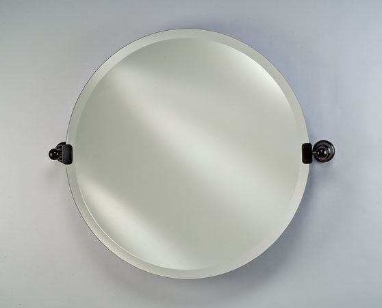 Hythe Metal Wall Mirror, Polished Nickel, 24"