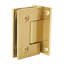 Ensemble d'accessoires de quincaillerie de porte de salle de bain en acier inoxydable comprenant 2 charnières, 2 poignées et 3 pinces de porte dorées-120155848