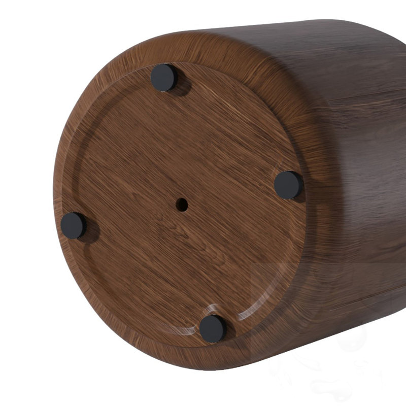 Table ronde ronde en bois, Brun