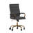 High Back Executive Swivel Office Chair with Frame, Arms, and Transparent Roller Wheels-90122493-90122466