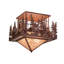Rustic Lodge 4 - Light Semi Flush Mount