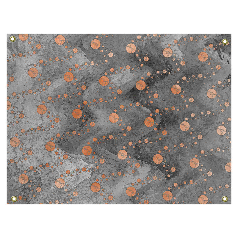 Tapisserie murale en polyester, H 54 po x l 63,5 po, Orange
