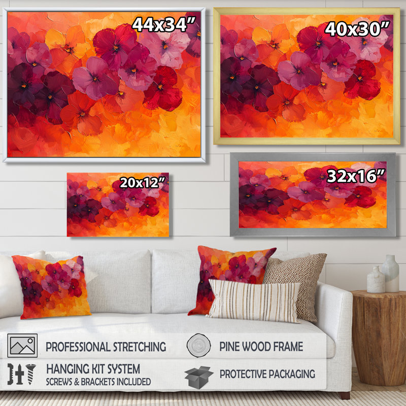 Johannsen - Floral Wall Art, 34" H x 44" W, Wrapped Canvas, Does Not Apply