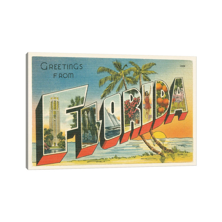 Greetings From Florida V2 - Print on Canvas