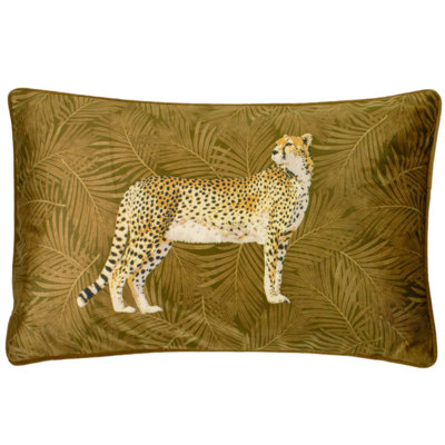 Cheetah Forest Abstract Rectangular Cushion