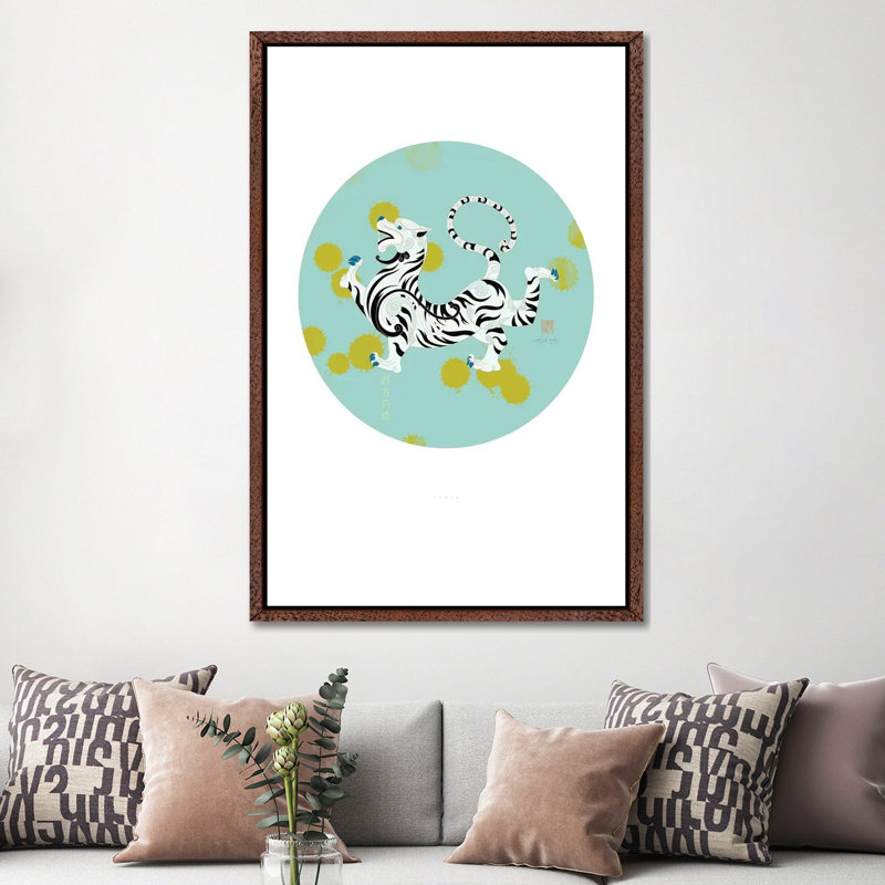 White Tiger Of The West by Thoth Adan - Gallery-Wrapped Canvas Giclée on Canvas, 152.5 cm H x 101.5 cm W, Classic Wood Framed