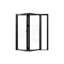 Porte de patio pliante en aluminium noire pliante à gauche 72 po x H 80 po (2 + 0)-124451087-118761345