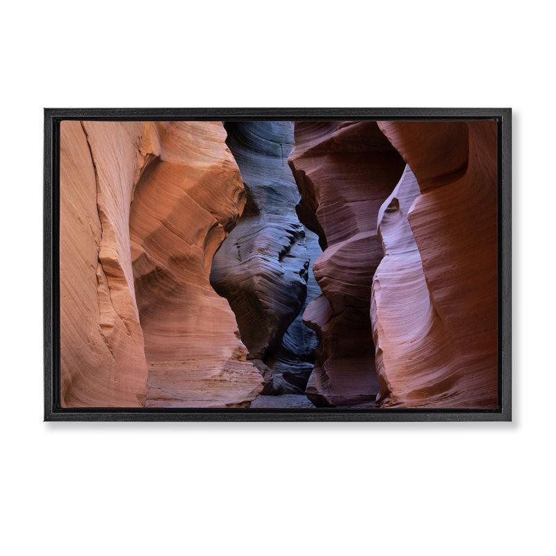 Toile flottante encadrée par Canyon Page, Cadre flottant noir de jais, H 21 po x l 31 po