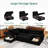 Brunella Corduroy U-shaped Sectional Modular Sleeper Storage Sofa Bed-818858857