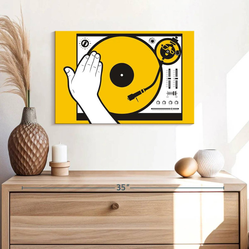 Abarca DJ Vinyl Scratch, 16" H x 24" W