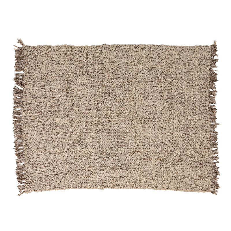 Cozy Haven Wool Blend Shag Throw and Melange
