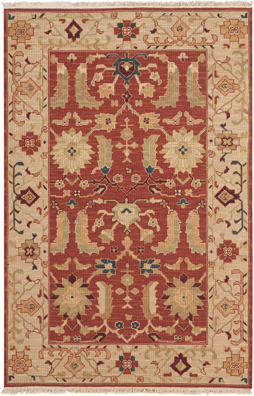 Tapis oriental rouille tissé à plat à la main Hillendale, Rectangle 12 pi x 15 pi