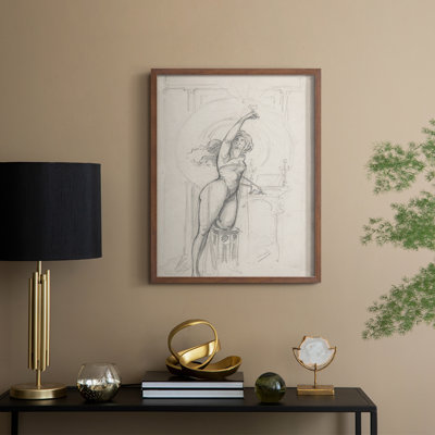 Reproduction d'art encadrée rétro S III - bois massif