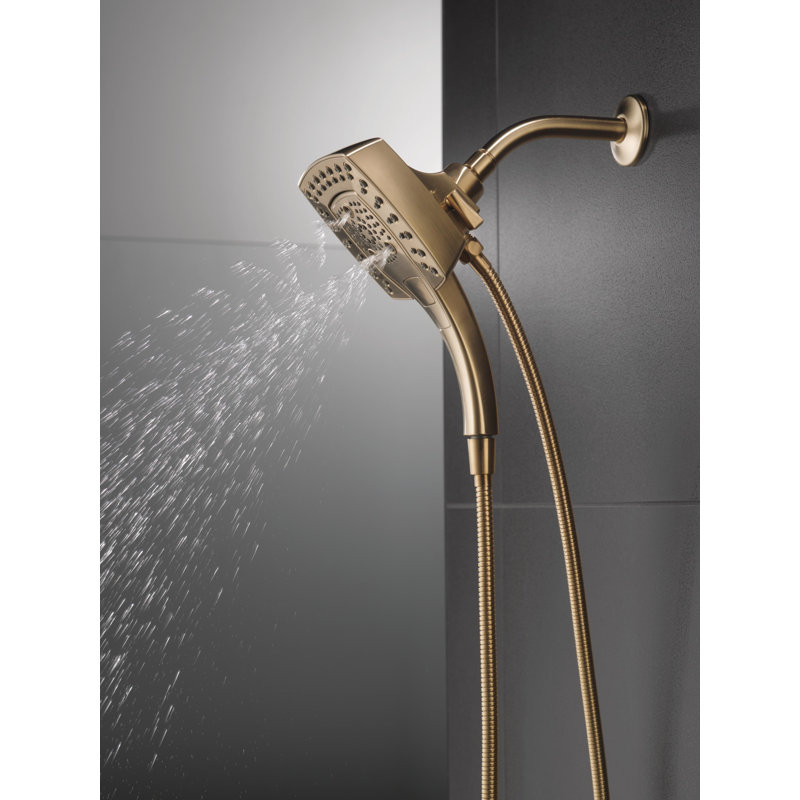 Dual Shower Head with H2Okinetic Technology, Champagne Bronze