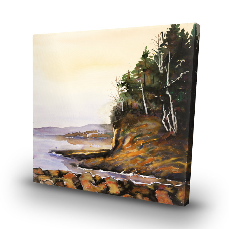 Peaceful lake - 32"x32" art on canvas
