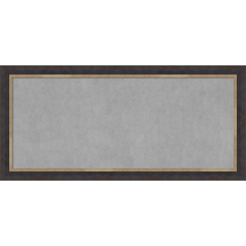 Tableau magnétique encadré brun clair martelé martelé, H 25 po x l 53 po