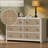 Cevat Rattan 6-Drawers Dresser,Thickened Curved Profile Design-1795716531