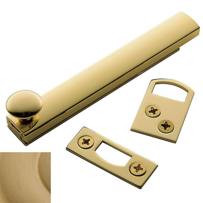 Surface Bolt, 3" H x 1" W x 0.5" D, Vintage Brass