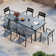 Rajni Rectangular Aluminum Outdoor Dining Table