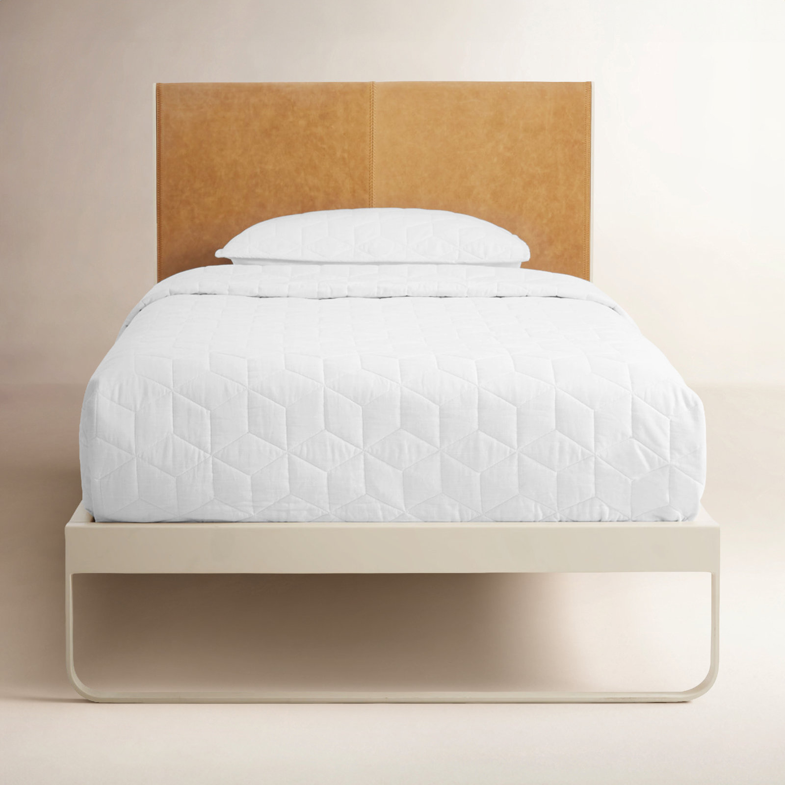 Me Time Genuine Leather Bed, Twin