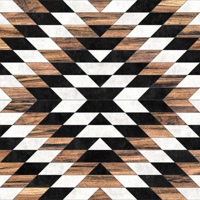 "Urban Tribal Pattern No13" par Zoltan Ratko - reproduction d'art sur toile tendue, H 20 po x l 20 po, Oui