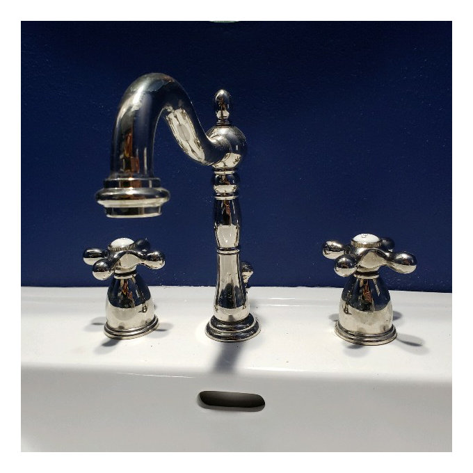 Kingston Brass KS1431AX ヘリテージバスルーム蛇口 6-1/2インチ 光沢クロム KINGSTON Brass Heritage KS1971AX Two-Handle 3-Hole Deck Mount