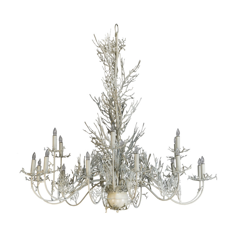 18 - Light Dimmable Tiered Chandelier