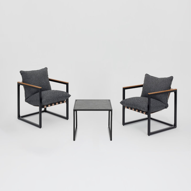 Blazewood 2 - Person Seating Group with Cushions, Ivory