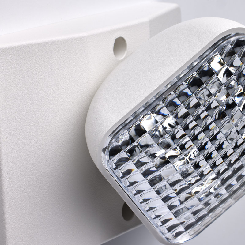 White Low-Voltage Single Head Emergency Light