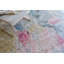 Rectangle Floor Art Abstract Hand-Knotted Bamboo Slat/Seagrass Area Rug in Silver/Blush-2131331747