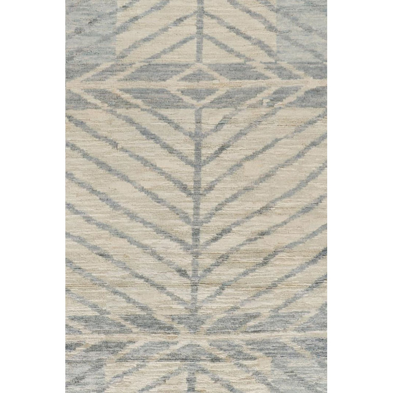 Scandinavian Hand Knotted Silk Geometric Area Rug, Rectangle 8' x 10'