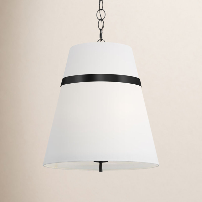 Cordtlandt 3 - Light Unique / Statement Cone Pendant by Alexa Hampton, 87.5'' H x 18'' W x 18'' D, 3 Light, Aged Iron