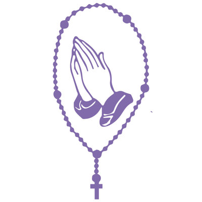 Décalcomanie murale rosary catholique