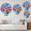 Abstrait coloré paysage marin X - horloge murale moderne-73197222