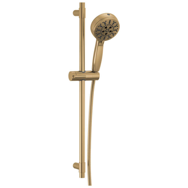 ProClean 7-Spray Hand Shower with Slide Bar, Handheld Shower with High Pressure Spray, Lumicoat Champagne Bronze