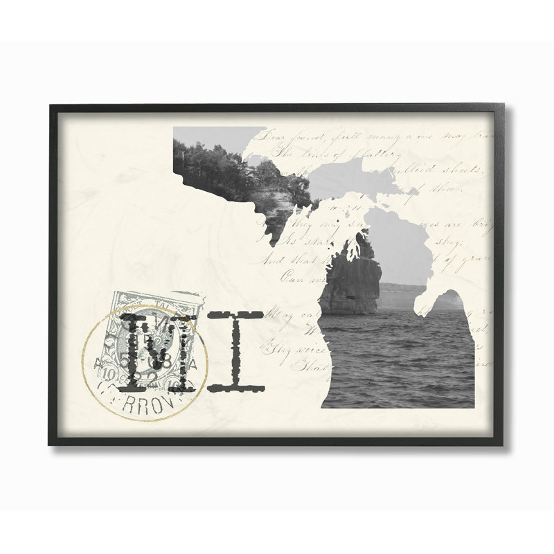«Michigan noir et blanc, photographie sur papier crème» par Daphne Polselli, impression, H 11 po x l 14 po x P 1,5 po