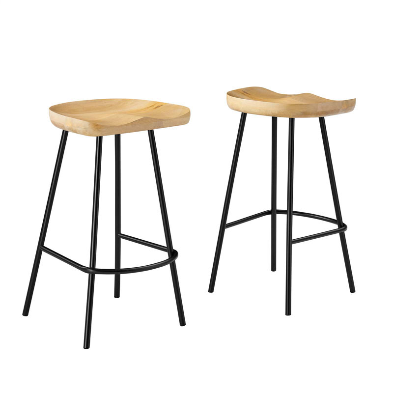 Modway Concord Solid Wood Stool, Counter Stool (26.5" Seat Height), Oak