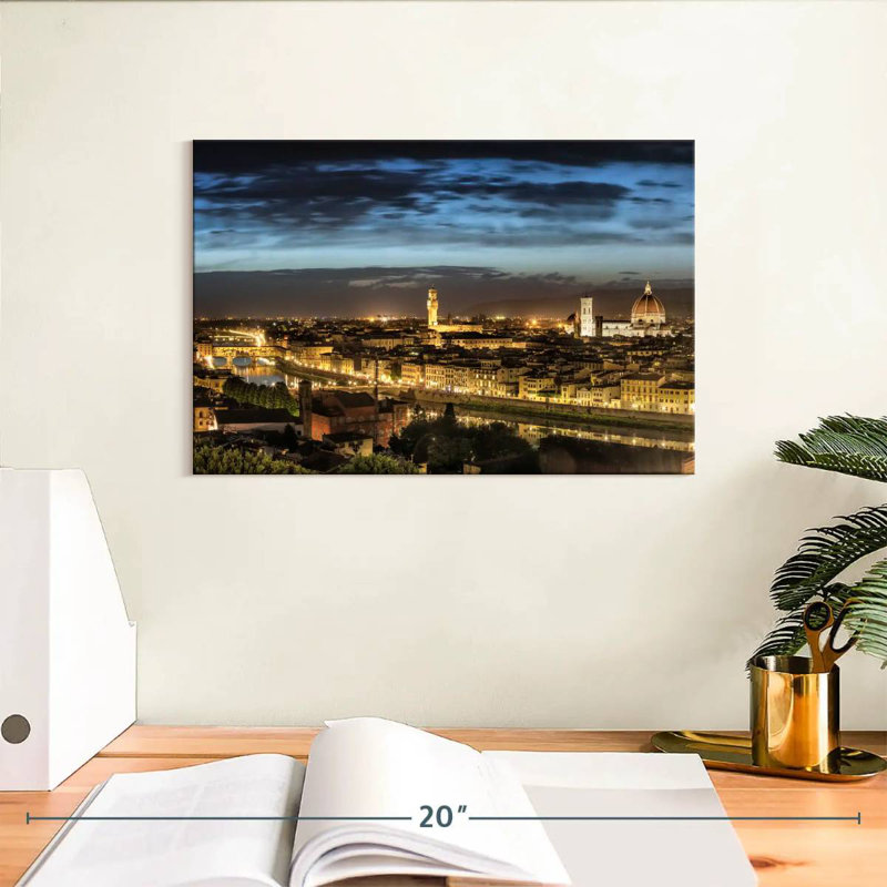 Nicci, coucher de soleil depuis la place Michel-Ange, Florence, H 8 po x l 12 po