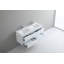 Ensemble de meuble-lavabo double 48 po avec deux tiroirs et éclairage DEL 48 po-678839316