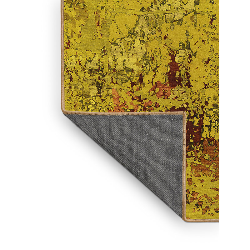 Tapis jaunes modernes Mid-Century 2618
