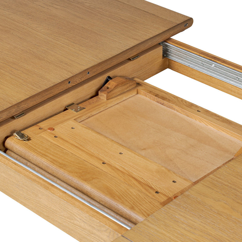 Harper Solid Wood Dining Table, Fawn Oak