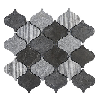 9.25" x 9.85" Natural Stone Mosaic Wall & Floor Use Tile