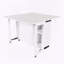 3-in-1 Folding Side Table with 4 Storage Shelves,41-Inch Expandable Dining Table-877275395