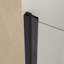 Porte de douche pivotante 34 po x 72 po, cadre noir mat, demi-cadre, film en verre trempé anti-déflagrant de 1/4 po (6 mm)-119866312