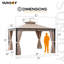 Pavillon de jardin en acier 10 pi x 12 pi Sunjoy-47916201